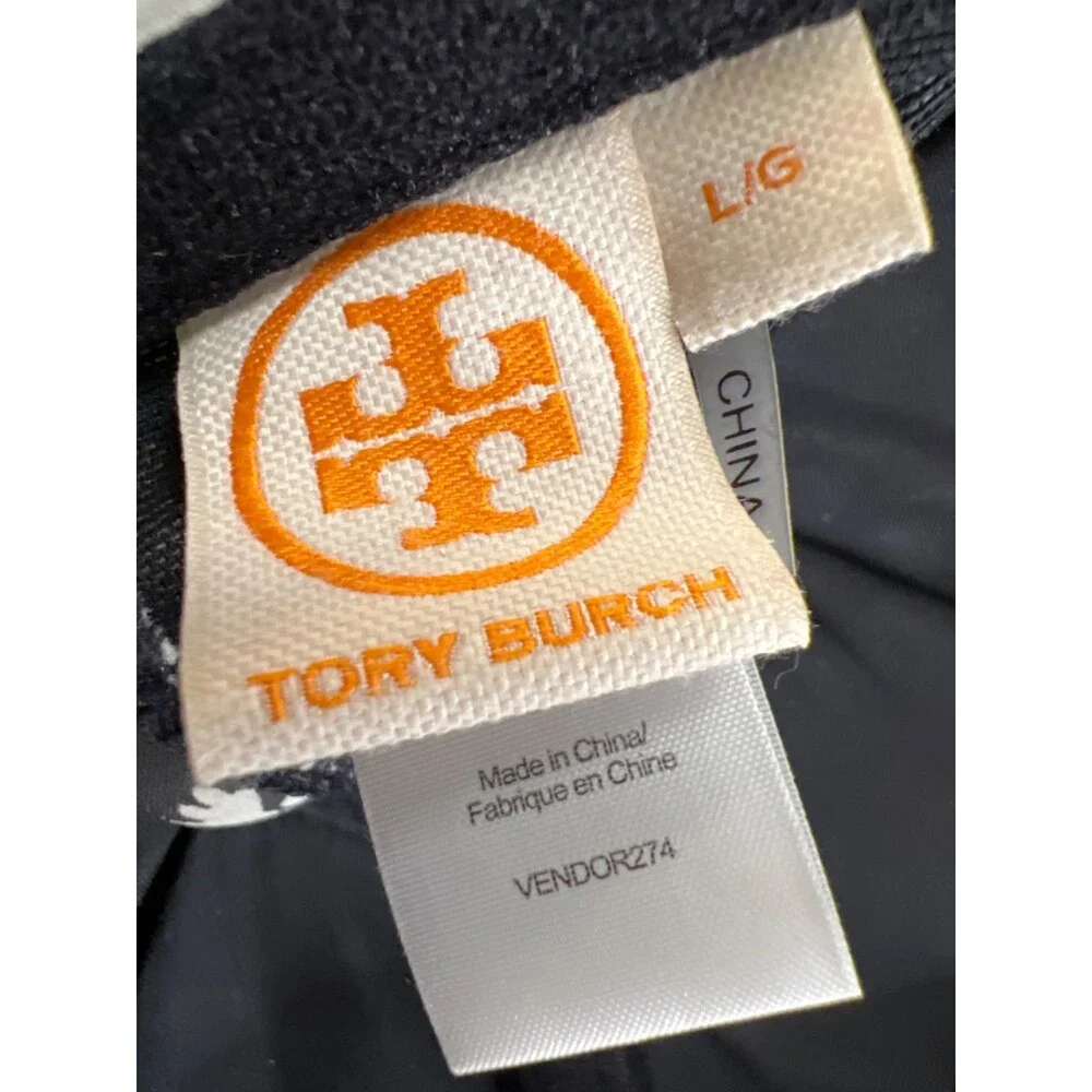 Tory Burch Women's Black Orchard Underwire Halter Bustier Bikini Top - L